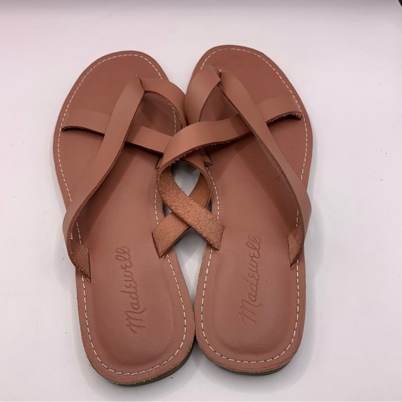 Madewell The Boardwalk Leather Flat Sandals Size 6 NWOB - Picture 6 of 7